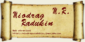 Miodrag Radukin vizit kartica